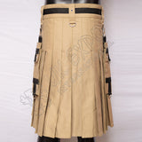 Y Style Khaki Heavy Canvas Tactical Webbing Utility Kilt