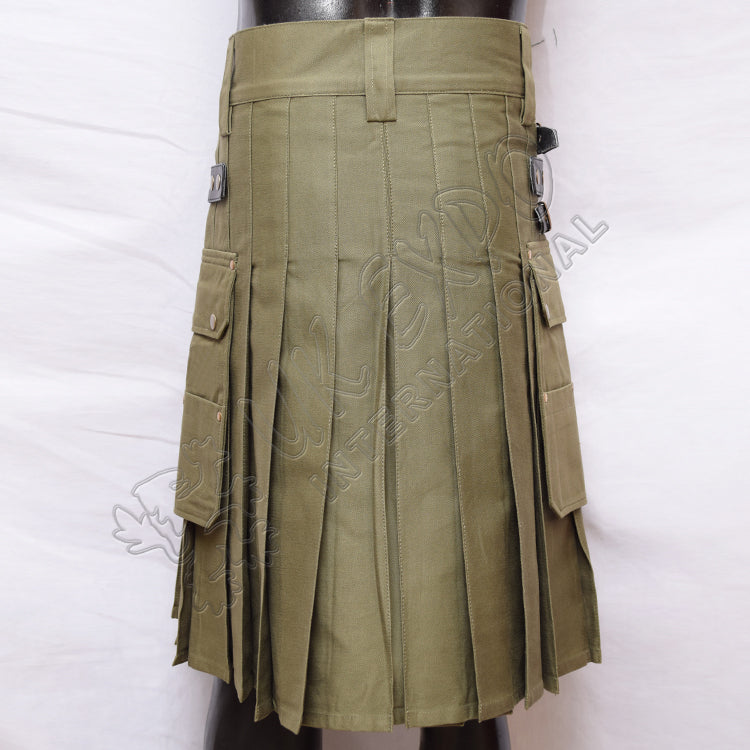 Heavy Duty Olive Color Utility Kilt