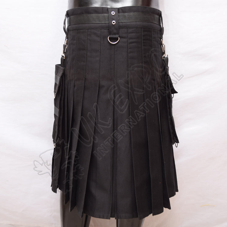 Y Style Heavy Duty Black Utility Kilt