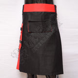 Red and Black Hybrid Two Tone Utility Kilt