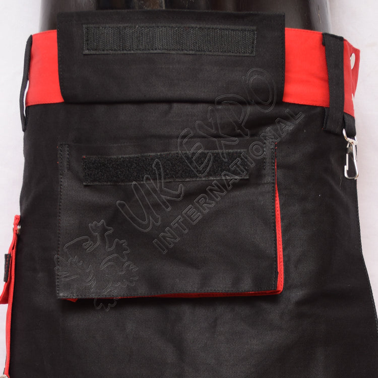 Red and Black Hybrid Two Tone Utility Kilt