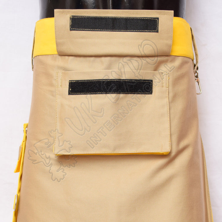 Khaki With Yellow Hybrid Two Tone Utility Kilt