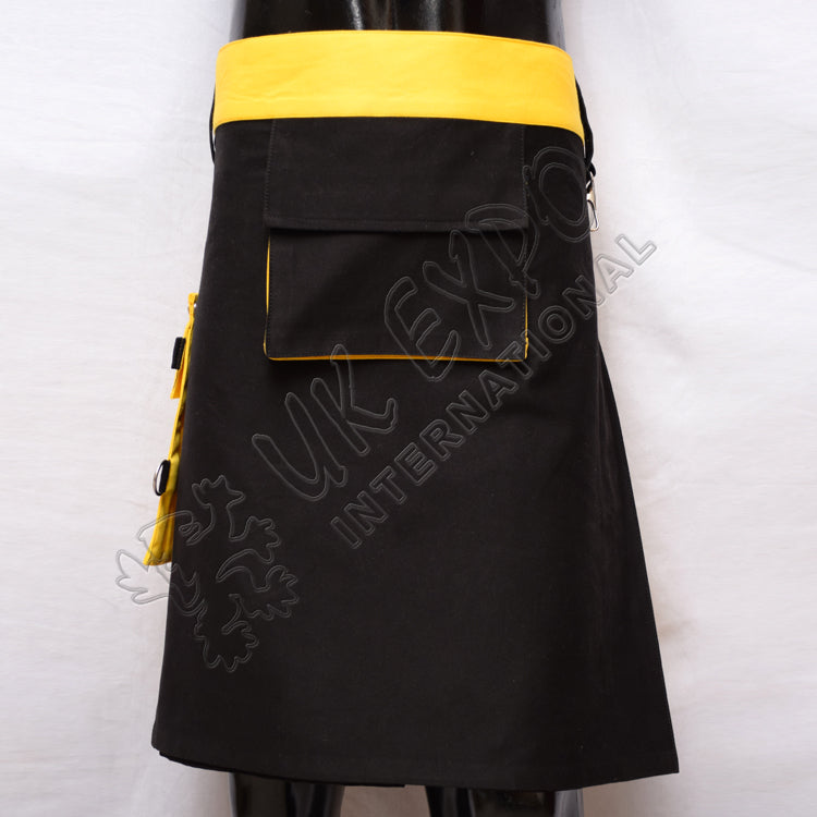 Black And Yellow Hybrid Two Tone Utility Kilt