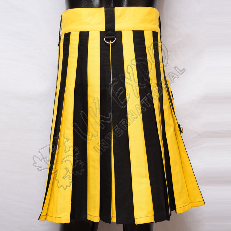 Black And Yellow Hybrid Two Tone Utility Kilt