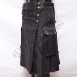 Youth Black Modern Deluxe Utility Kilt