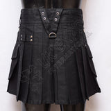 Black Ladies Utility Kilt