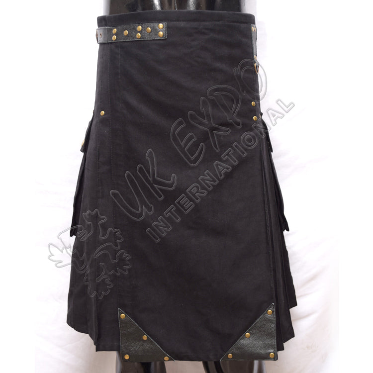 New Style Black Standard Utility Kilt