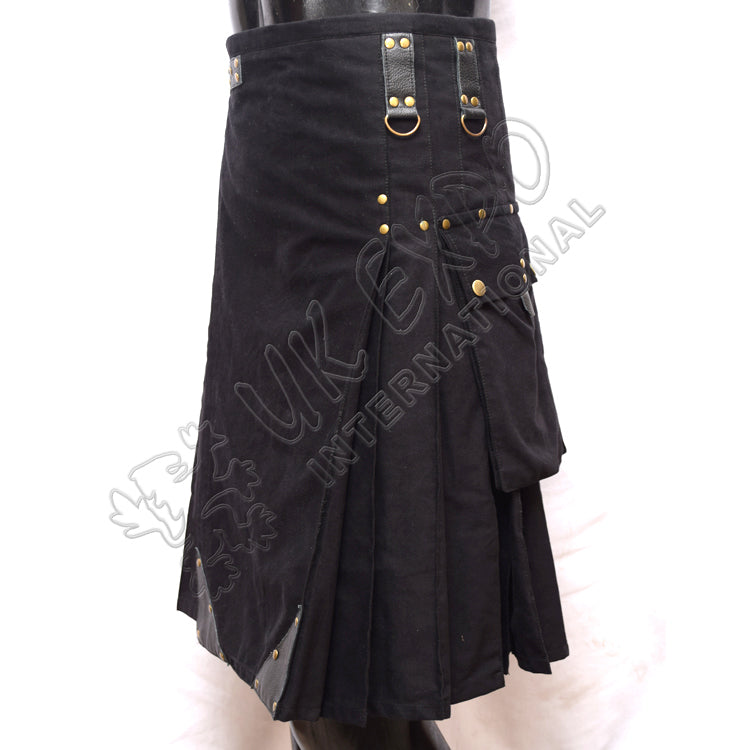 New Style Black Standard Utility Kilt