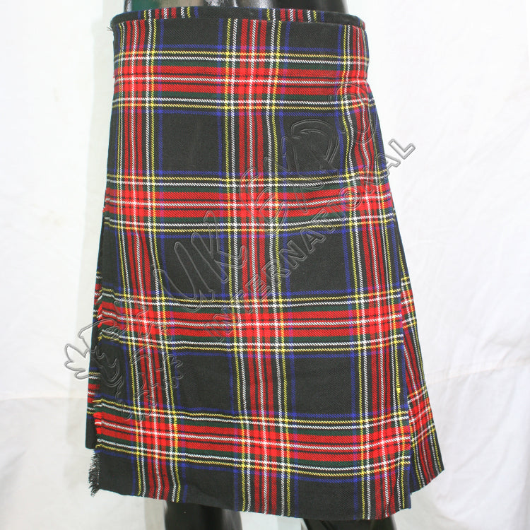 Black Stewart Tartan 5 Yard Kilt