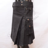 Men's Black Utility Kilt