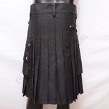 Men's Black Utility Kilt