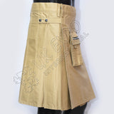 Khaki Heavy Duty Cargo Utility Kilt