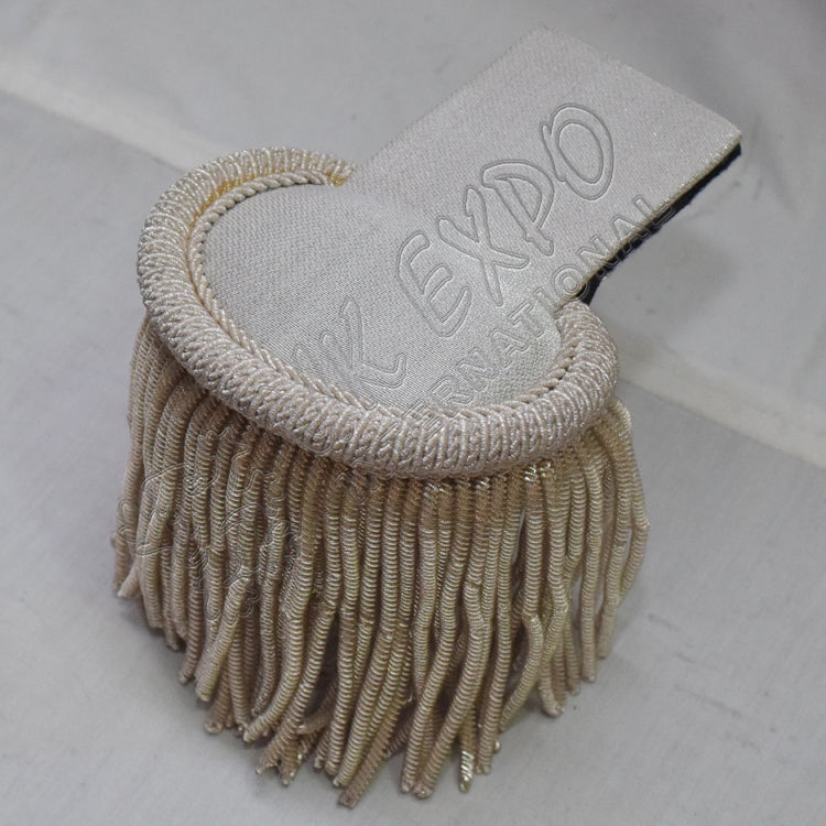 Silver Wire Hand Embroidered Epaulettes