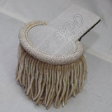 Silver Wire Hand Embroidered Epaulettes