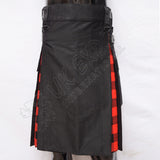Decent Black Hybrid With MacGregor Rob Roy Tartan Utility Kilt