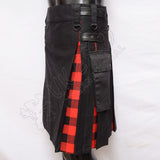 Decent Black Hybrid With MacGregor Rob Roy Tartan Utility Kilt
