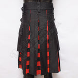 Decent Black Hybrid With MacGregor Rob Roy Tartan Utility Kilt