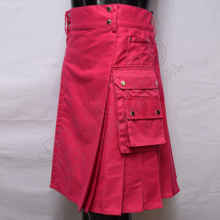 Modern Pink Utility Kilt