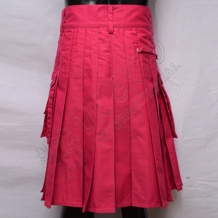 Modern Pink Utility Kilt