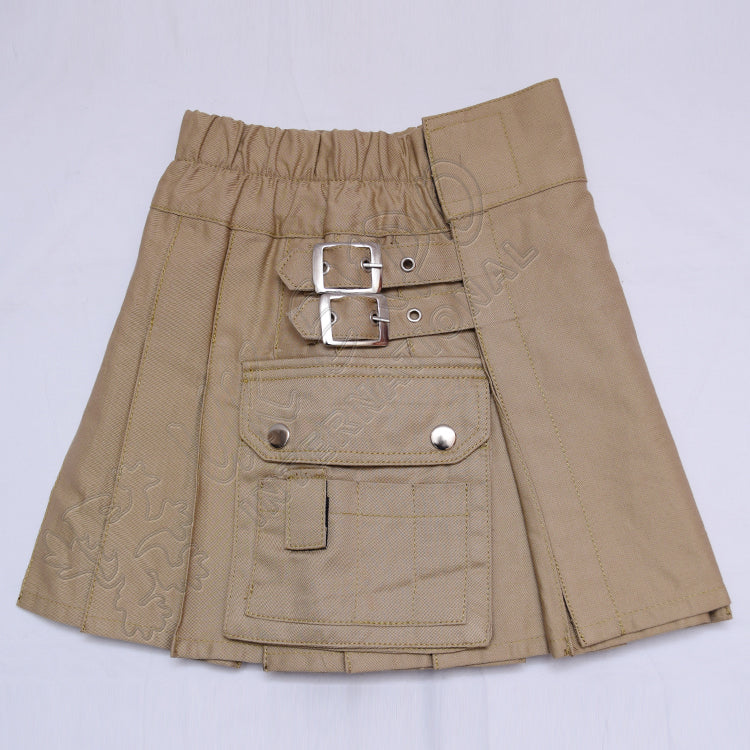 Youth Khaki Utility Kilt