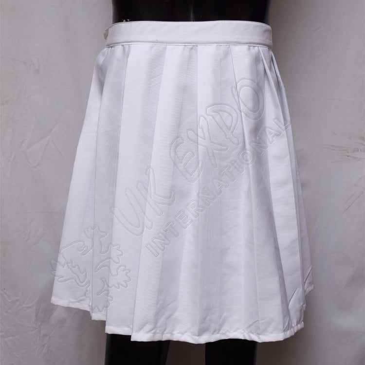 Zip Closing Ladies White Skirt