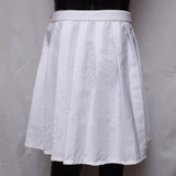 Zip Closing Ladies White Skirt