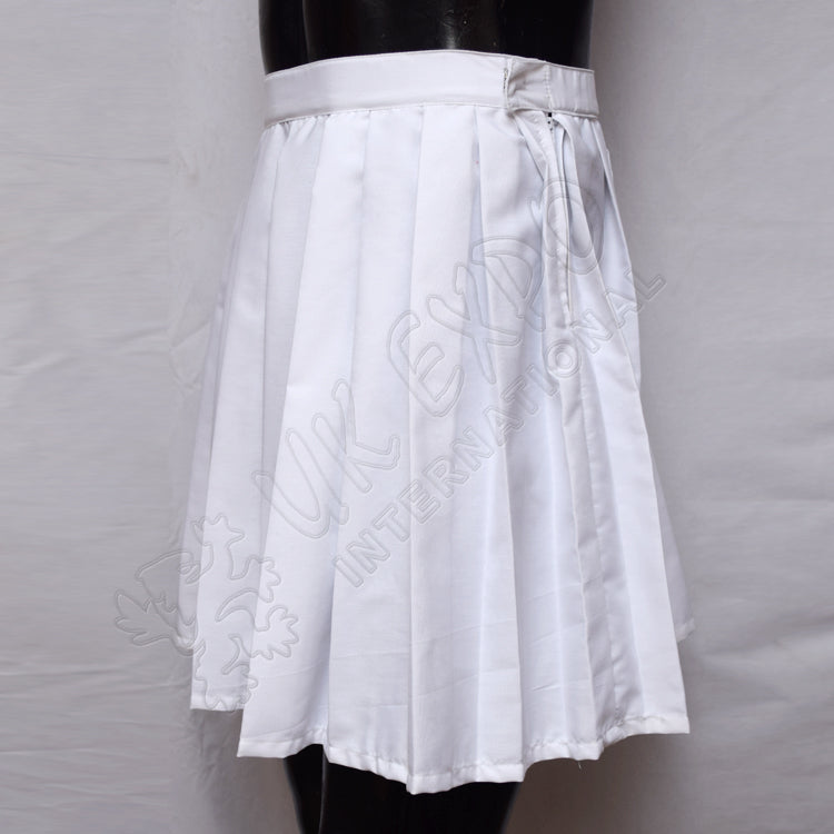 Zip Closing Ladies White Skirt