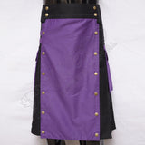 Black Purple Hybrid Two Tone Utility Kilt