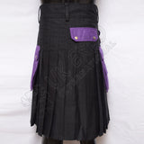 Black Purple Hybrid Two Tone Utility Kilt