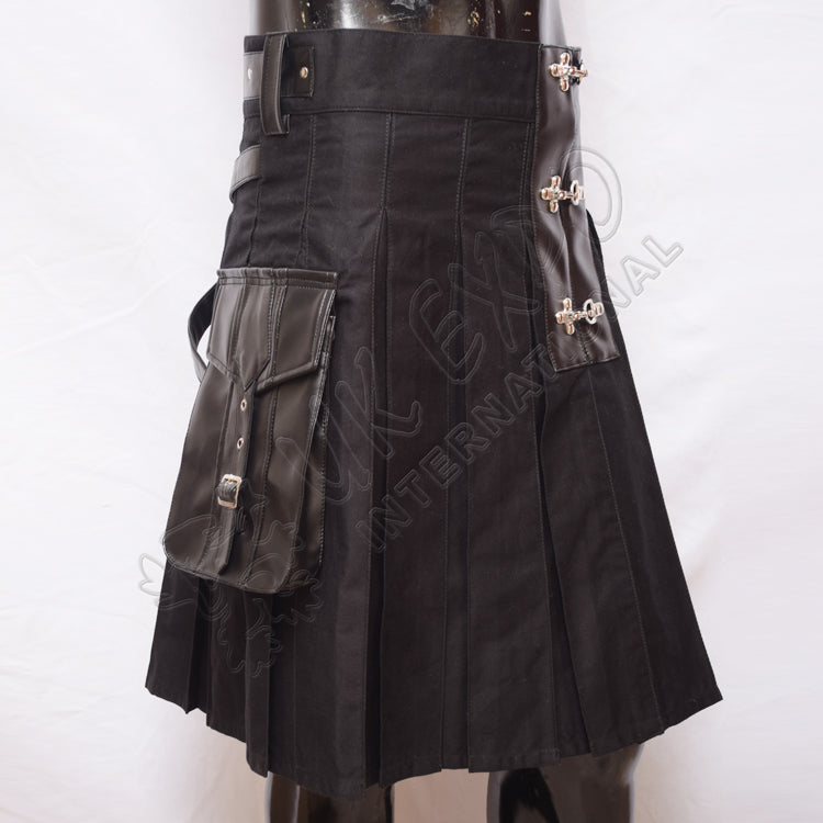 Scottish Black Rival Stereoscopic Utility Kilt