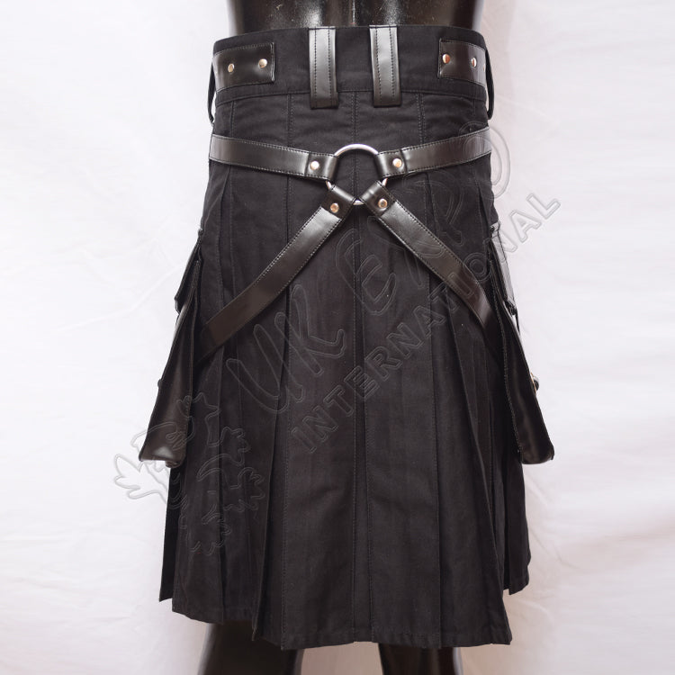 Scottish Black Rival Stereoscopic Utility Kilt