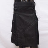 Black Hybrid With Black Watch Tartan Utility Kilt
