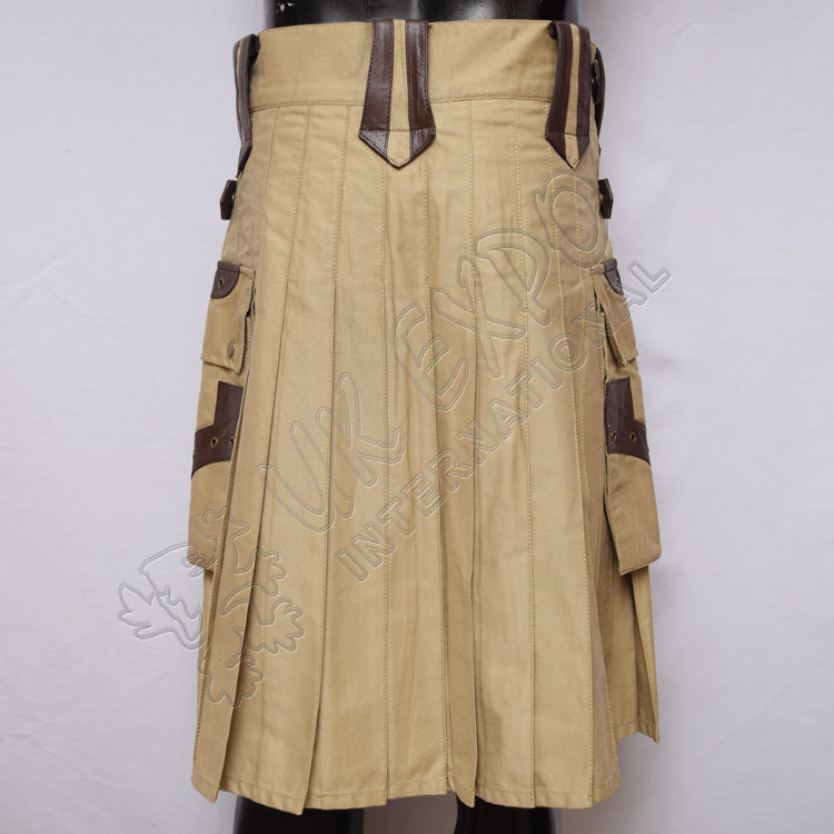 Gladiator Men Khaki Utility Kilt