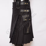 Gladiator Men Black Utility Kilt