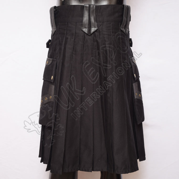 Gladiator Men Black Utility Kilt