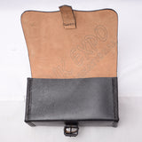 18th Century Black Leather Cartridge Box
