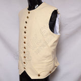 Off White Wool Vest Military Waistcoat
