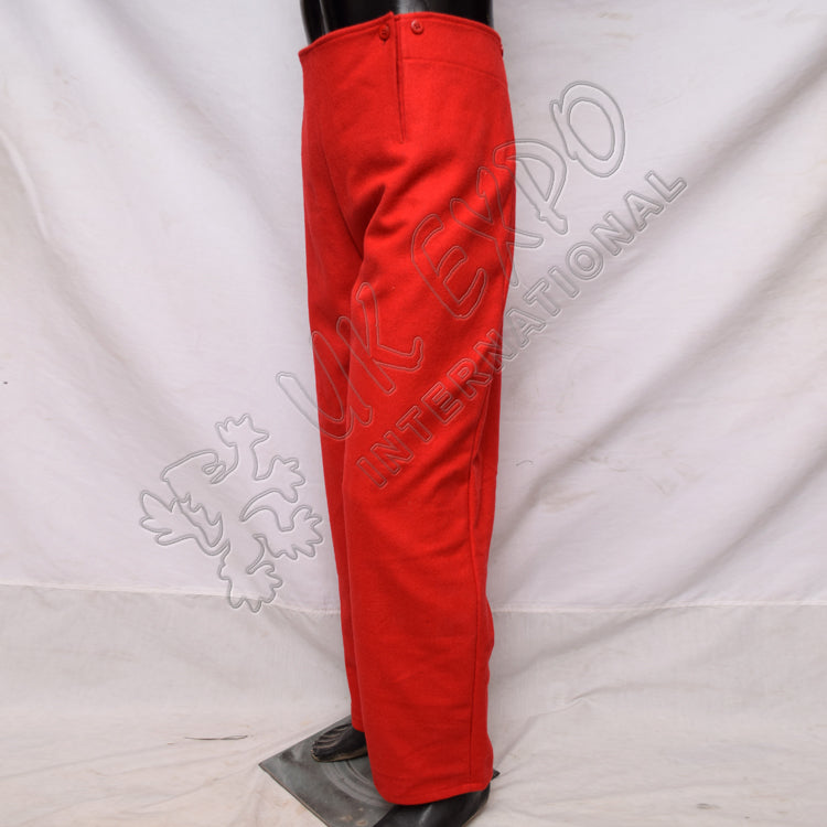 Red Color Civil War 86th Trouser