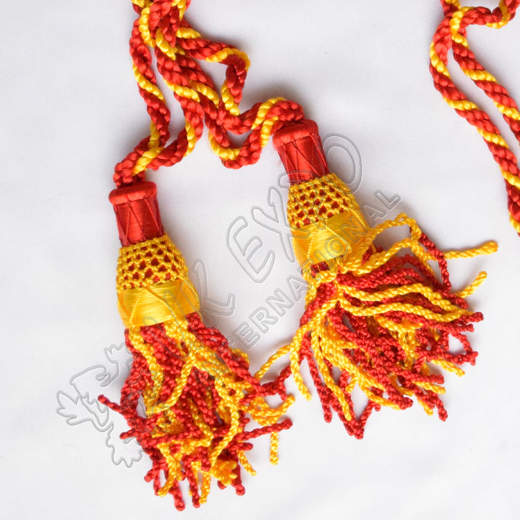 Gold Crimson Silk Pipe Cord