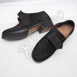 Men 18th Century Colonial Buckle Black Shoes