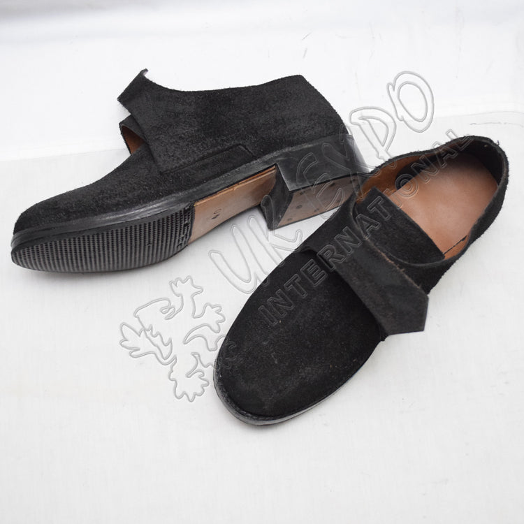 Men 18th Century Colonial Buckle Black Shoes