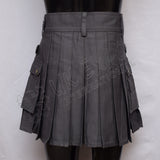 Gray Color Women Utility Kilt
