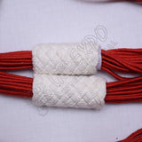 White Red Cavalry Hussar Barrel Silk Sash