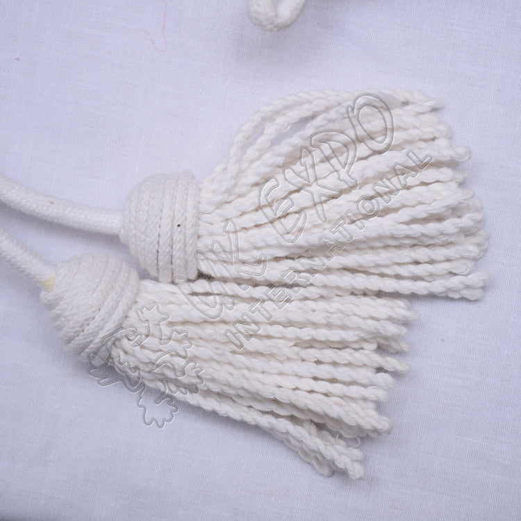 White Red Cavalry Hussar Barrel Silk Sash