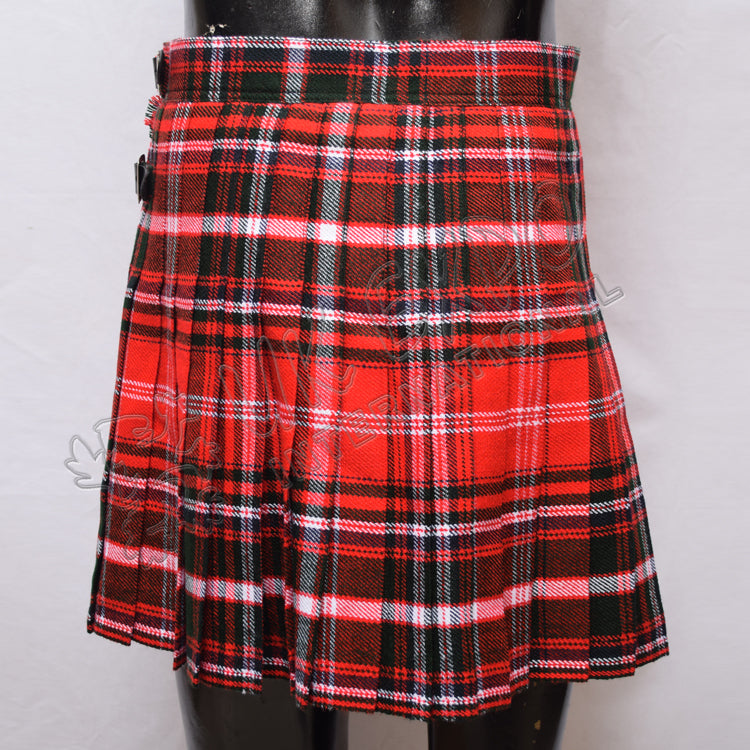 Scottish Red Royalty Tartan Women Mini Kilt Skirt
