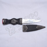 Polished Sgian Dubh Thistle Design With Antique Finish