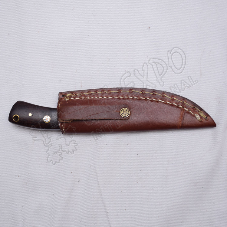 Damascus Blade With Wood/Bone Handle Celtic Style