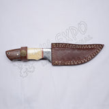 Thunder Cut Damascus Knife Wood/Bone Handle Stainless Steel