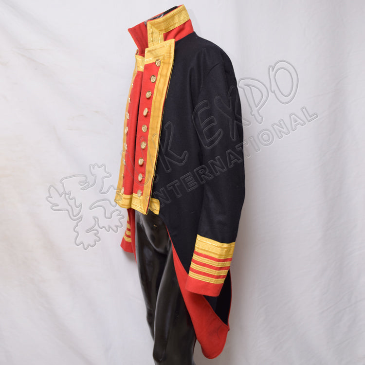 Dark Blue Napoleonic Spanish Double Breasted Officer Jacket