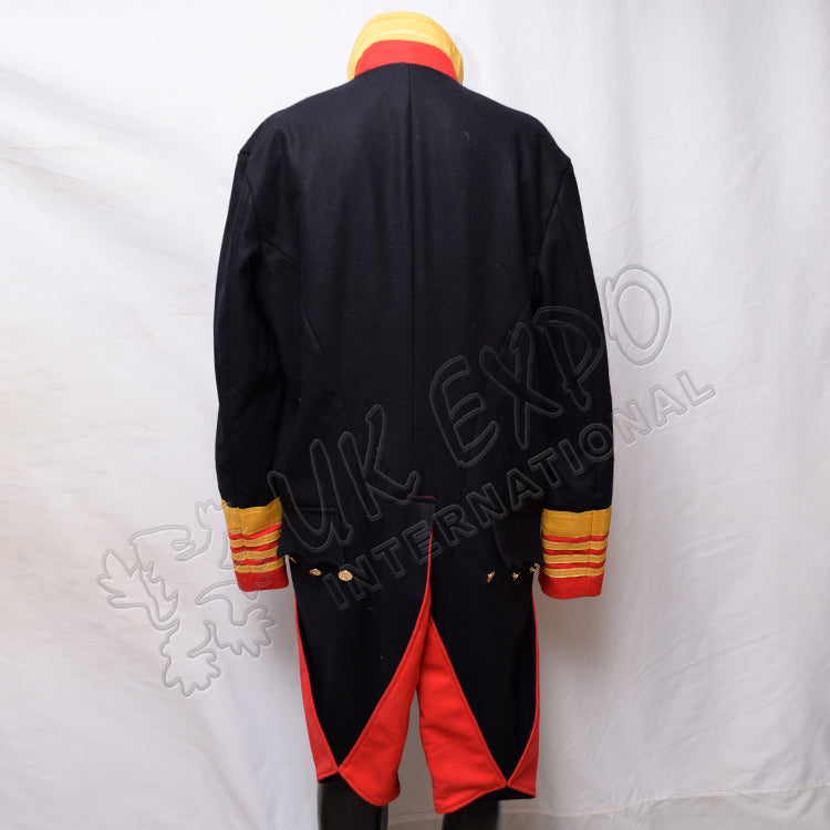 Dark Blue Napoleonic Spanish Double Breasted Officer Jacket